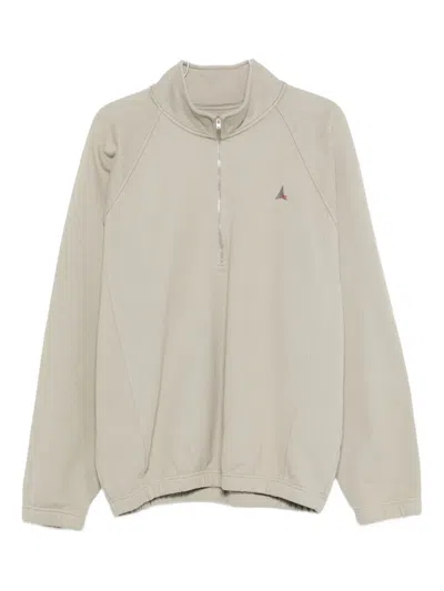 Roa Logo 490gsm Heavy Half Zip Clothing In Neutral