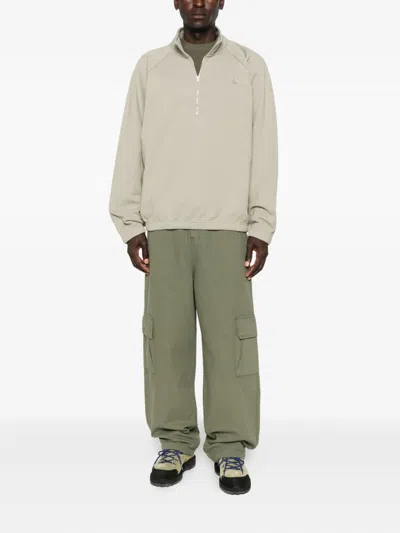 Roa Logo 490gsm Heavy Half Zip Clothing In Neutral