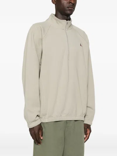 Roa Logo 490gsm Heavy Half Zip Clothing In Neutral