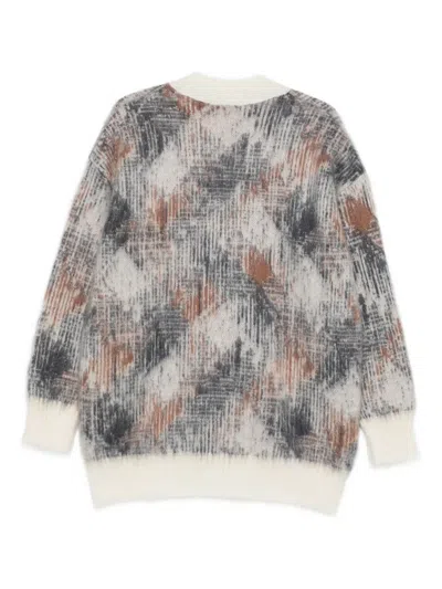 Mrz Abstract-pattern Button Cardigan In Multi