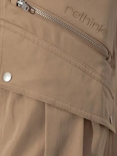 Rethinkit Studios Drawstring Cargo-pocket Trousers In Brown