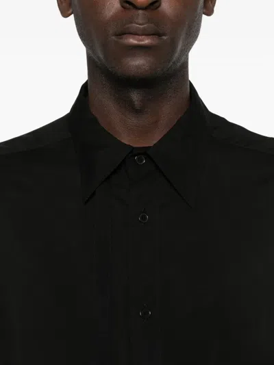 Yohji Yamamoto Asymmetric Collar Shirt In Black
