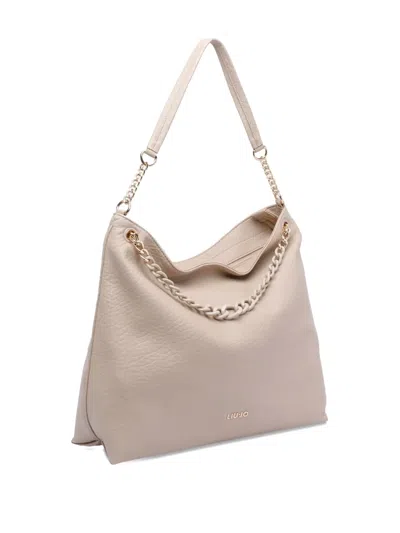 Liu •jo Medium Hobo Bag Chain Strap In Neutral