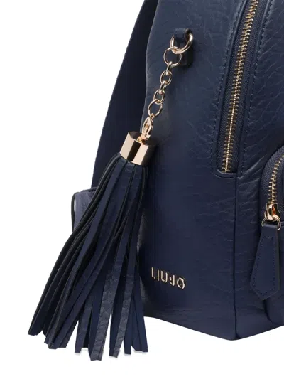 Liu •jo Versatile Backpack Featuring Multiple Elements In Blue