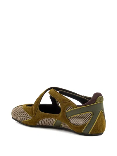 Attico Ballet Flats In Synthetic Fabric And Leather In Brown