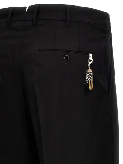 Pt Torino Tailored Pleated Trousers With Pockets In Black