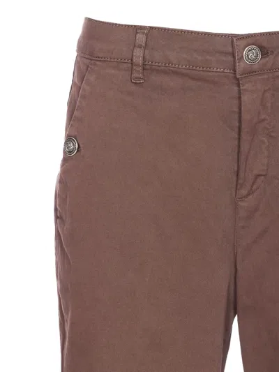 Liu •jo Buttoned Jeans With Side And Back Pockets In Brown