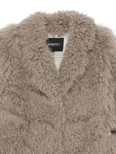 Simonetta Ravizza Curly-fur Jacket In Neutral