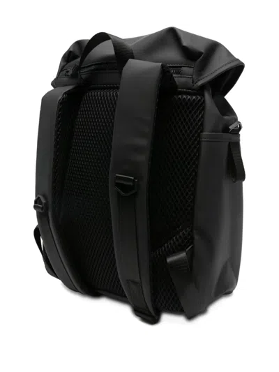 Rains Mini Rectangular Backpack Adjustable Straps In Black