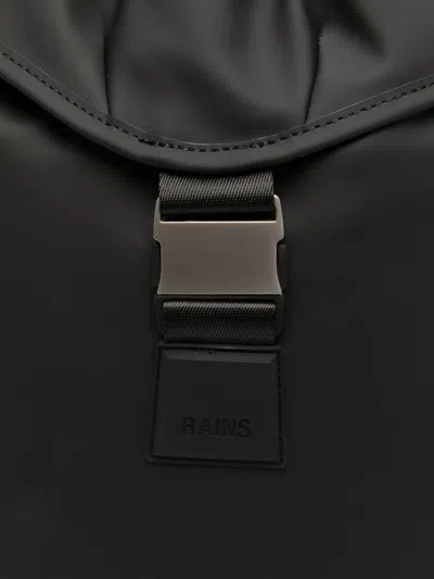 Rains Mini Rectangular Backpack Adjustable Straps In Black