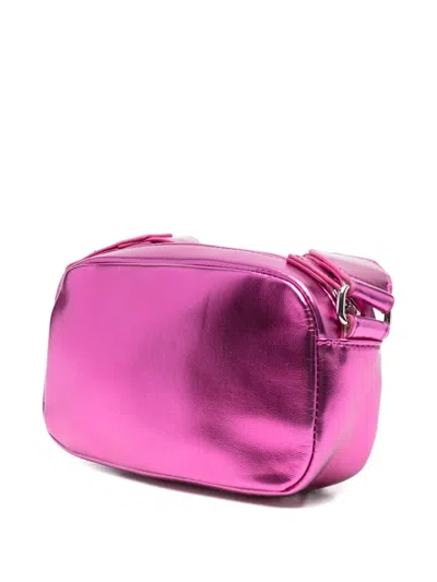Stella Mccartney Star-applique Metallic Shoulder Bag In Pink
