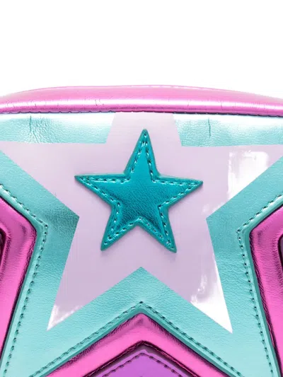 Stella Mccartney Star-applique Metallic Shoulder Bag In Pink