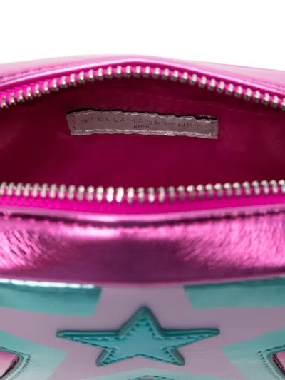 Stella Mccartney Star-applique Metallic Shoulder Bag In Pink