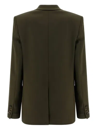 Stella Mccartney Shiny Tailoring Iconic Jacket In Green