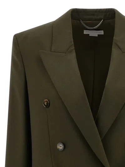 Stella Mccartney Shiny Tailoring Iconic Jacket In Green