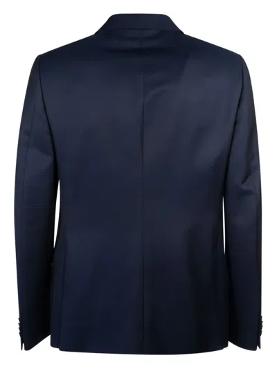 Zegna Two-button Wool Single-breasted Suit In Blue