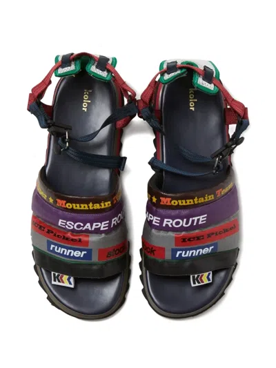 拼贴设计拼接凉鞋