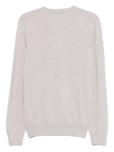 Fay Men Crew Neck Sweater In Gray