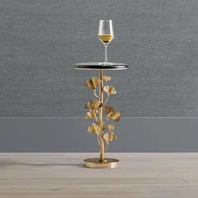 Frontgate Gingko Leaf Drink Table