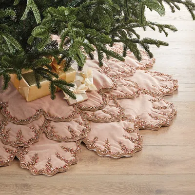 Frontgate Champagne Shimmer Tree Skirt