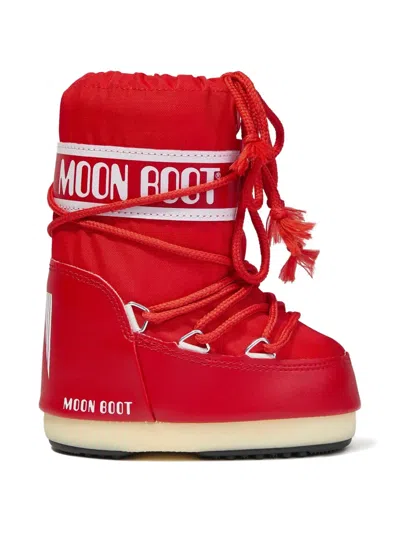 Moon Boot Red Icon Low Snow Boots In Red