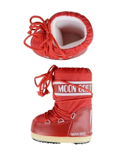 Moon Boot Red Icon Low Snow Boots In Red