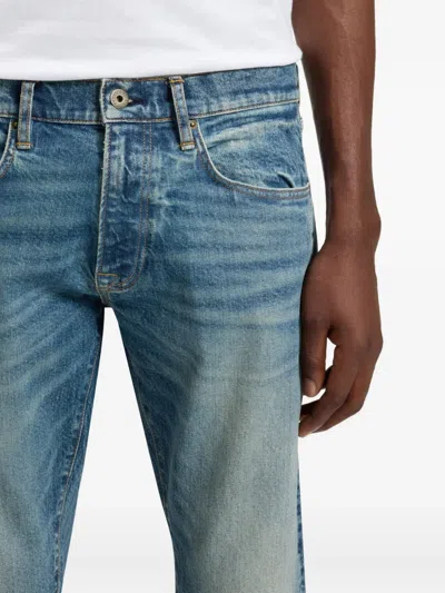 Hugo Boss Mens Medium Blue Beckham X Boss Slim-leg Mid-rise Stretch-denim Jeans In Blue