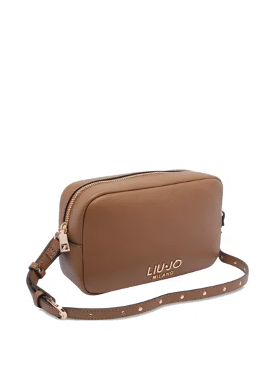 Liu •jo Small Camera Bag With Adjustable Studded Strap In Brown