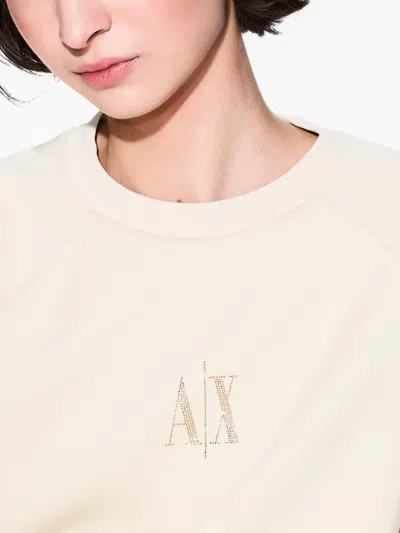 Armani Exchange Logo-print Sweatshirt In Neutral
