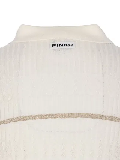 Pinko Jannu Long Sleeves Polo In White