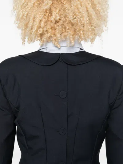 Vivetta Button-front Panelled Jacket In Gray