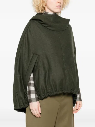Cape Concept Hooded Jacket In Green