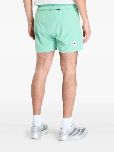 Saysky Elasticated-waistband Mesh-panel Shorts In Blue