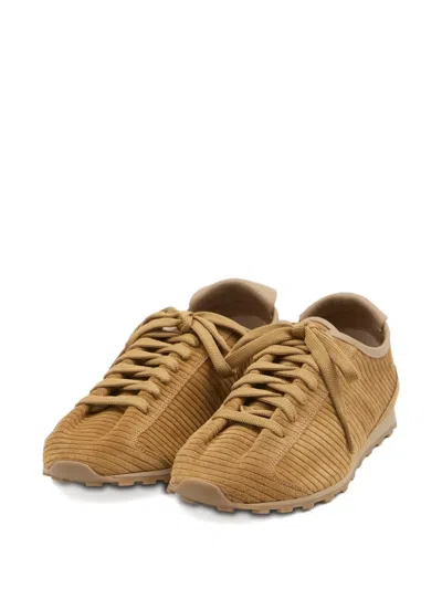 Jacquemus Les Tennis Sneakers In Soft Crocodile-embossed Suede In Brown