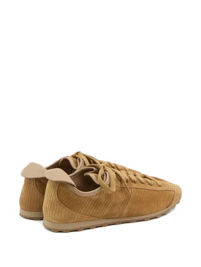 Jacquemus Les Tennis Sneakers In Soft Crocodile-embossed Suede In Brown