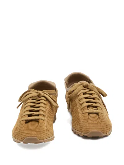 Jacquemus Les Tennis Sneakers In Soft Crocodile-embossed Suede In Brown