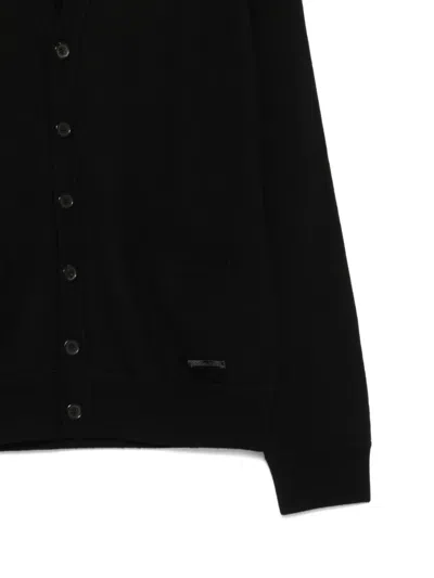 Dsquared2 V-neck Buttoned Cardigan In Black