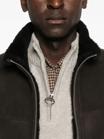 绒面皮飞行员夹克