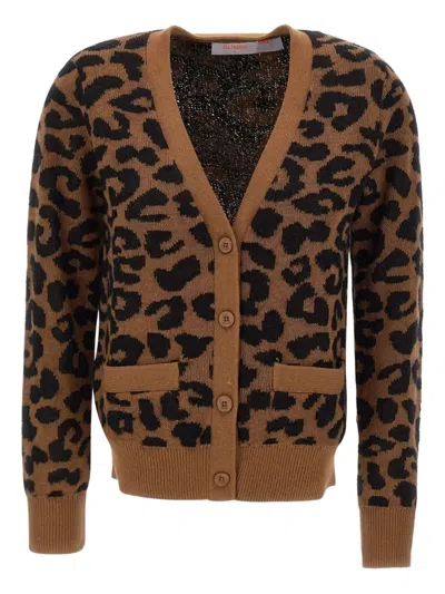 Sun 68 Sweater Sun68 Woman Color Beige In Animal Print