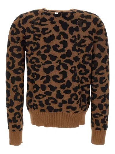 Sun 68 Sweater Sun68 Woman Color Beige In Animal Print