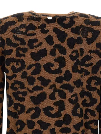 Sun 68 Sweater Sun68 Woman Color Beige In Animal Print