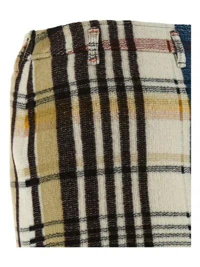 Missoni Plaid Mini Skirt Belt Loops In Brown