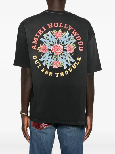 Amiri Oversize Out For Trouble Graphic T-shirt In Black