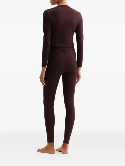 Eres Ribbed Pull-on Leggings In Brown