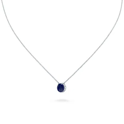 David Morris 18k White Gold Fortuna Agate Necklace In Metallic