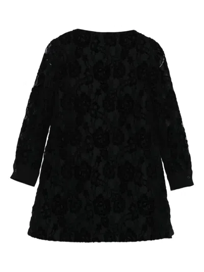 Mi Mi Sol Floral-lace Dress In Blue