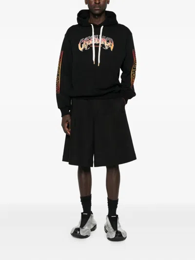 Casablanca Printed Hooded Sweatshirt In Black