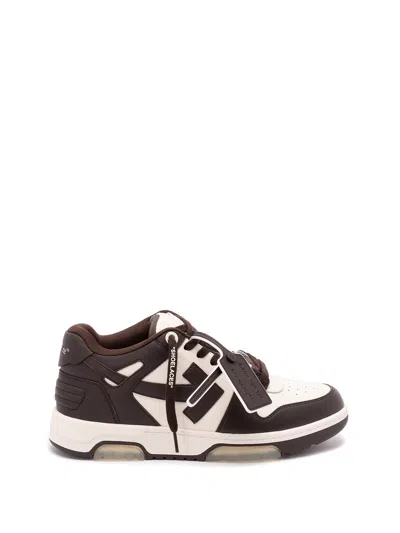 Off-white Off White Out Of Office Leather Sneakers In Animal Print