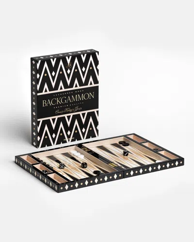 Printworks Lacquered Backgammon In Black