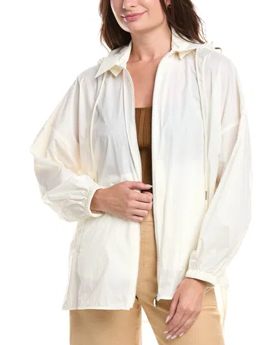 Moncler Hooded Shirt Jacket In White